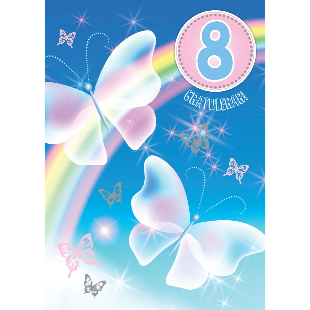 ENKLA BARNKORT, 8 ÅR FLICKA