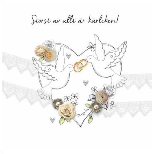 BRÖLLOPSKORT HANDGJ. 15X15 BRÖLLOPSKORT HANDGJ. 15X15