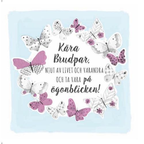 BRÖLLOPSKORT HANDGJ. 15X15 BRÖLLOPSKORT HANDGJ. 15X15