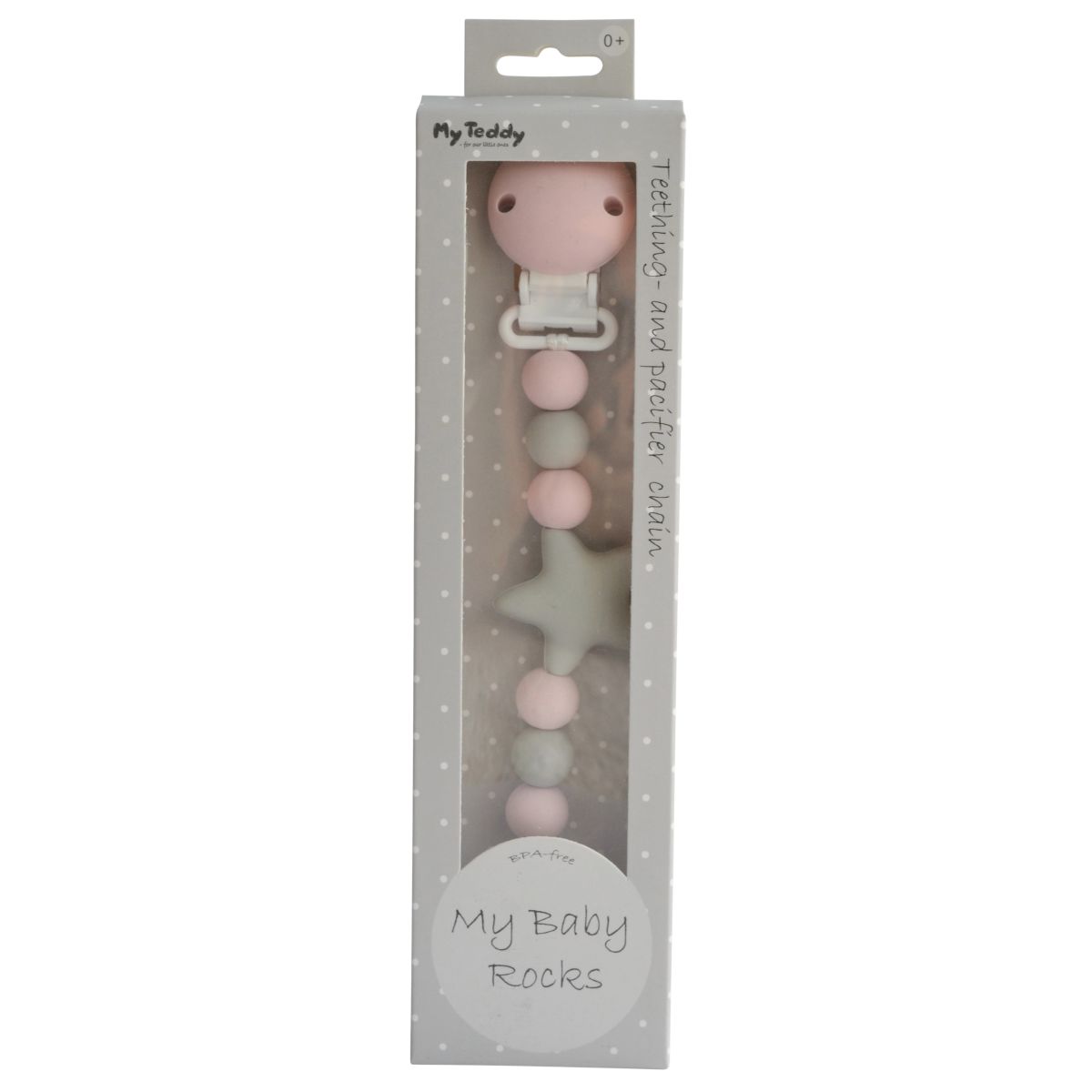 NAPPHÅLLARE MY BABY ROCKS STAR ROSA MY TEDDY
