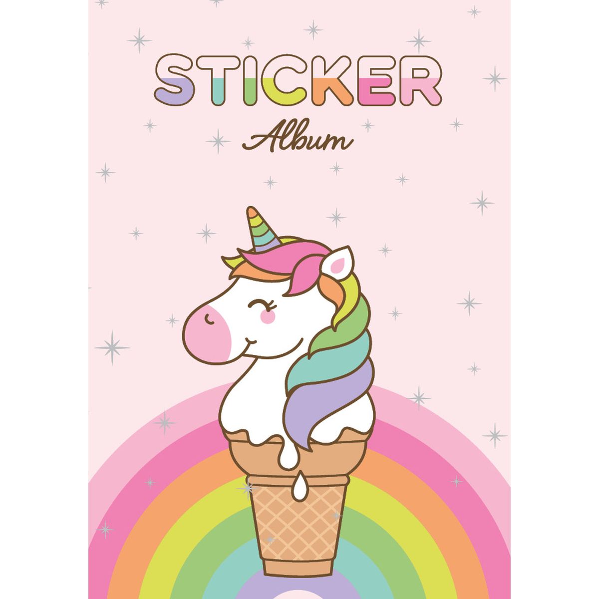 STICKER ALBUM 14,5x21CM UNICORN