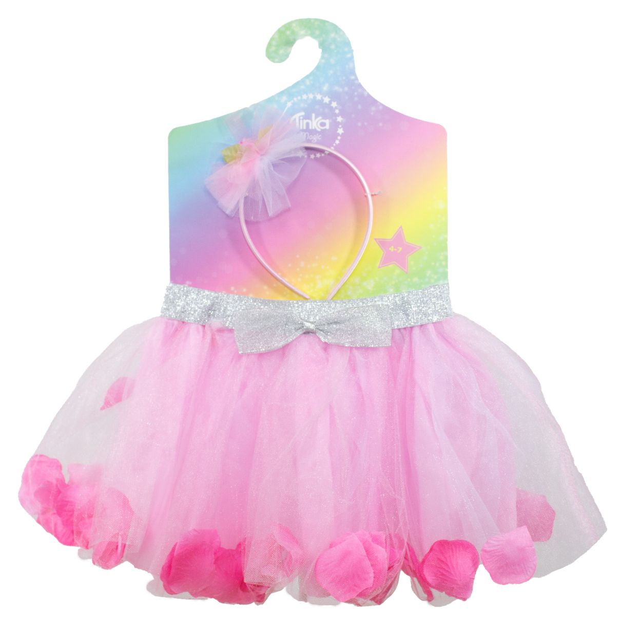 KJOL OCH HÅRPYNT ROSA/SILVER TINKA MAGIC