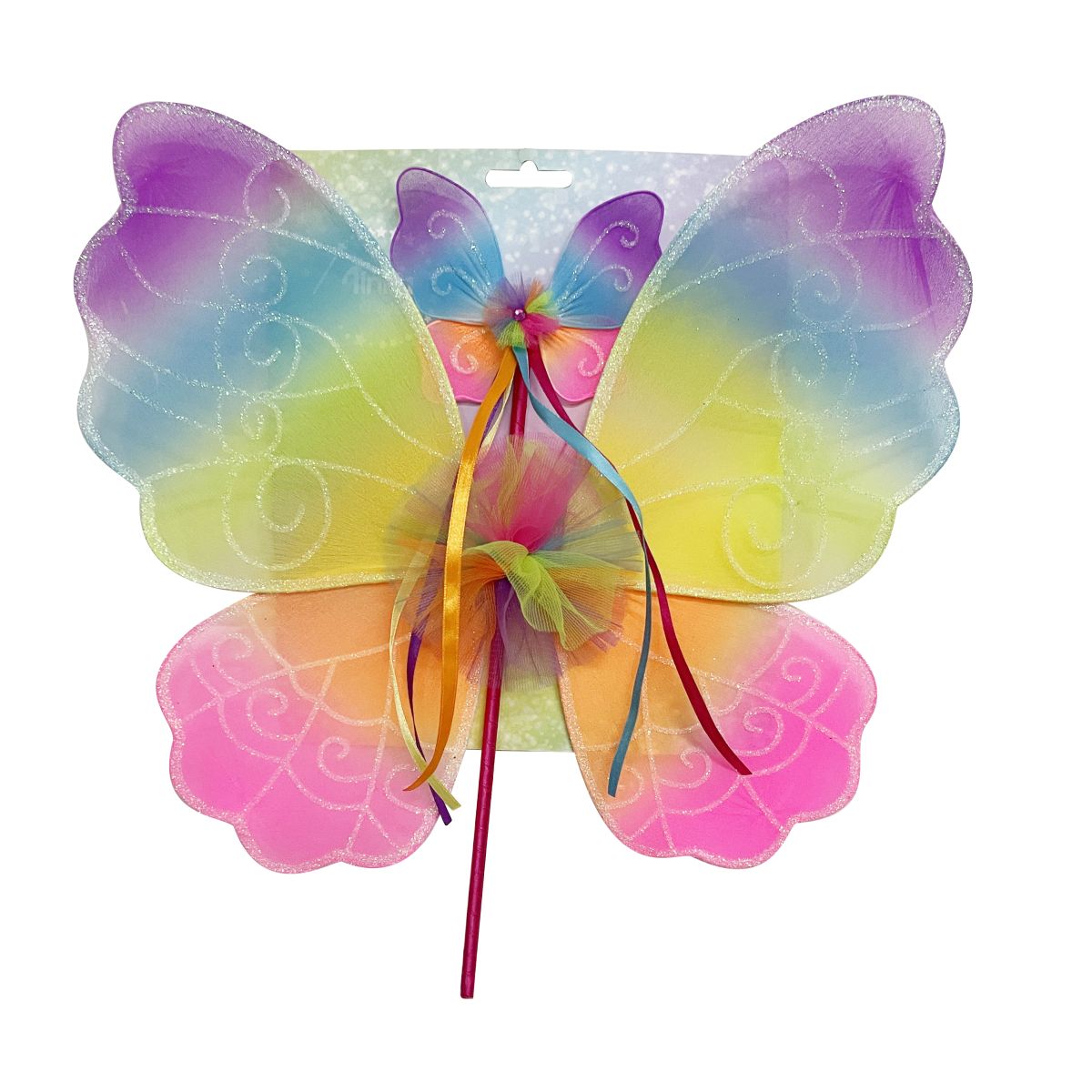 FJÄRILSVINGAR OCH STAV REGNBÅGE TINKA MAGIC