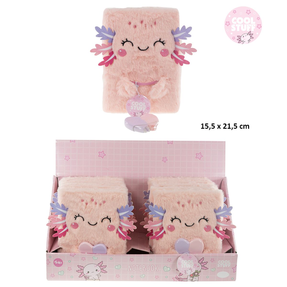 NOTISBOK AXOLOTL M TUSCH TINKA COOL STUFF