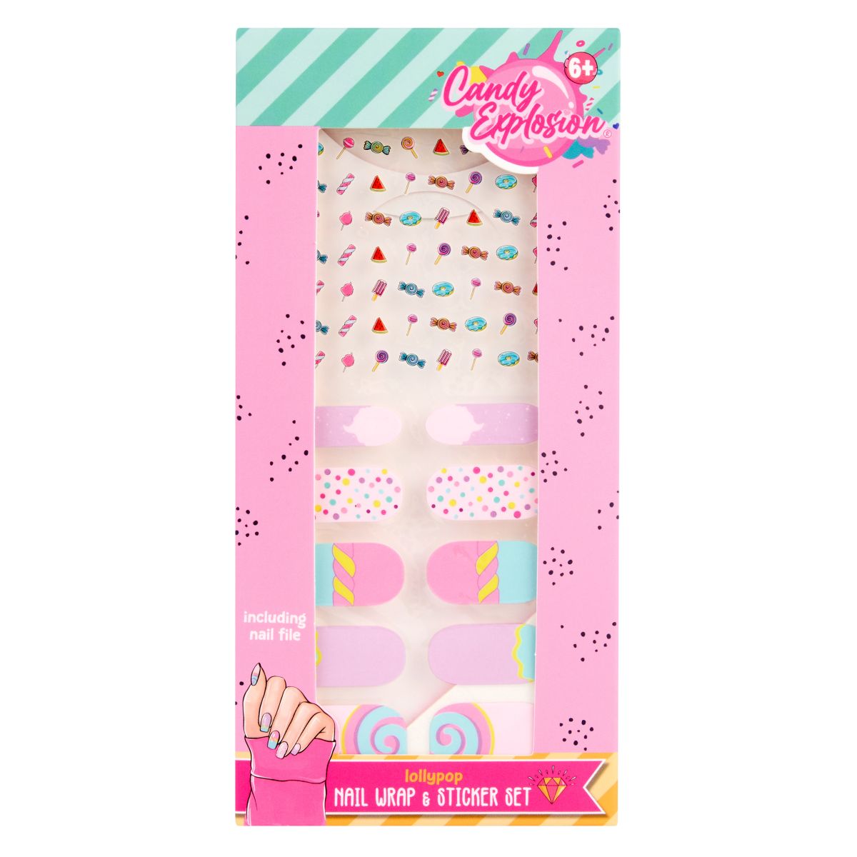 NAIL STICKERS/NAIL WRAP MED FIL CANDY  EXPLOSION CREATE IT!