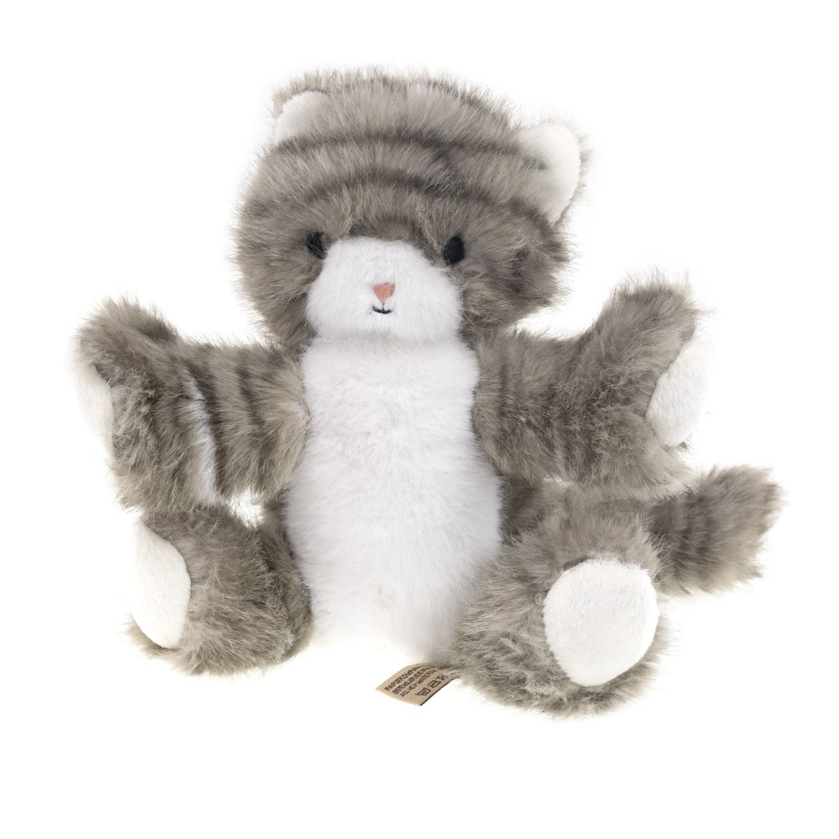 KATT GRÅ M RÄNDER 20CM TINKA PLUSH