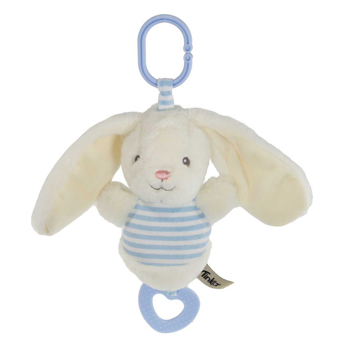 SPELDOSA BUNNY VIT/BLÅ 18CM TINKA BABY