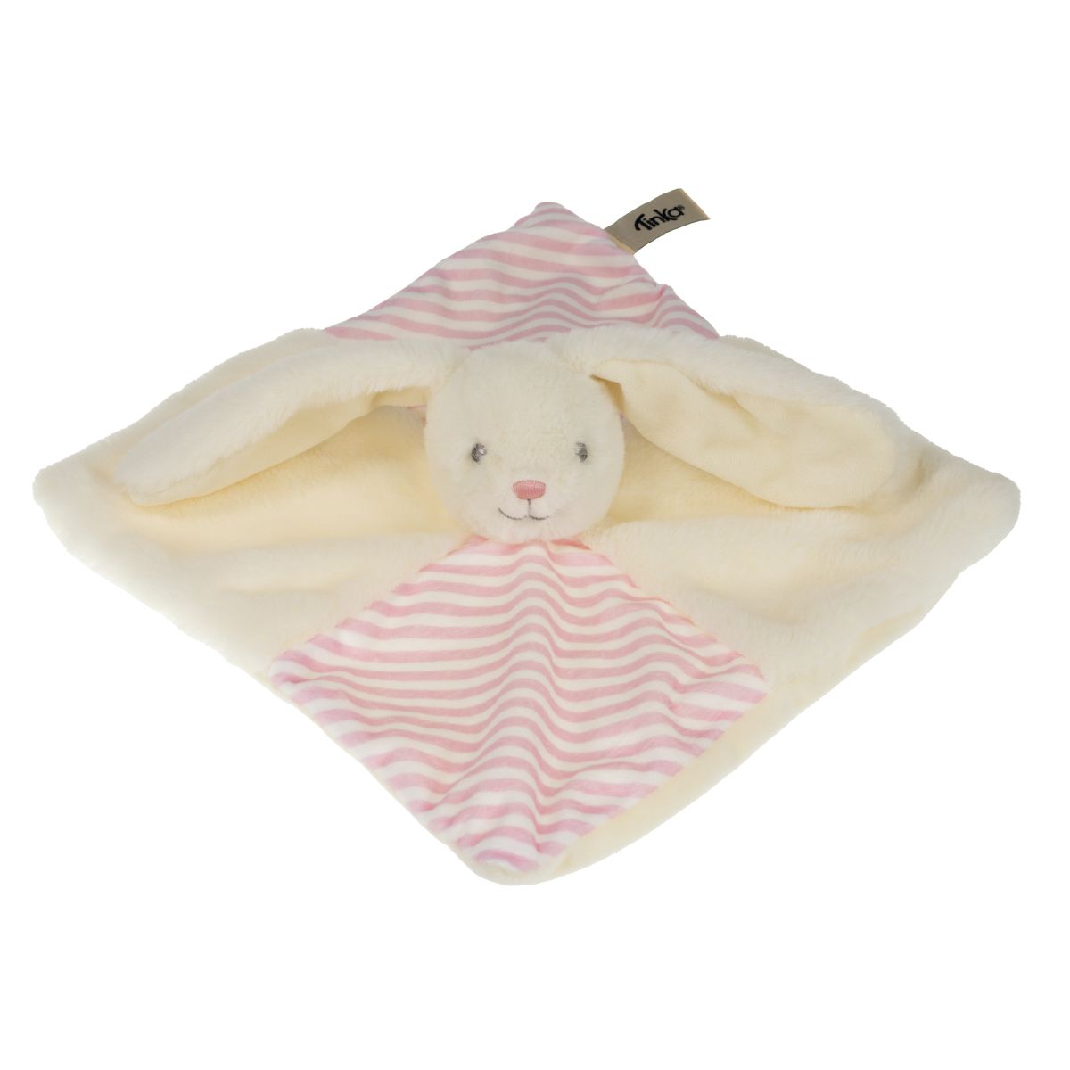 SNUTTEFILT BUNNY VIT/ROSA 29CM TINKA BABY