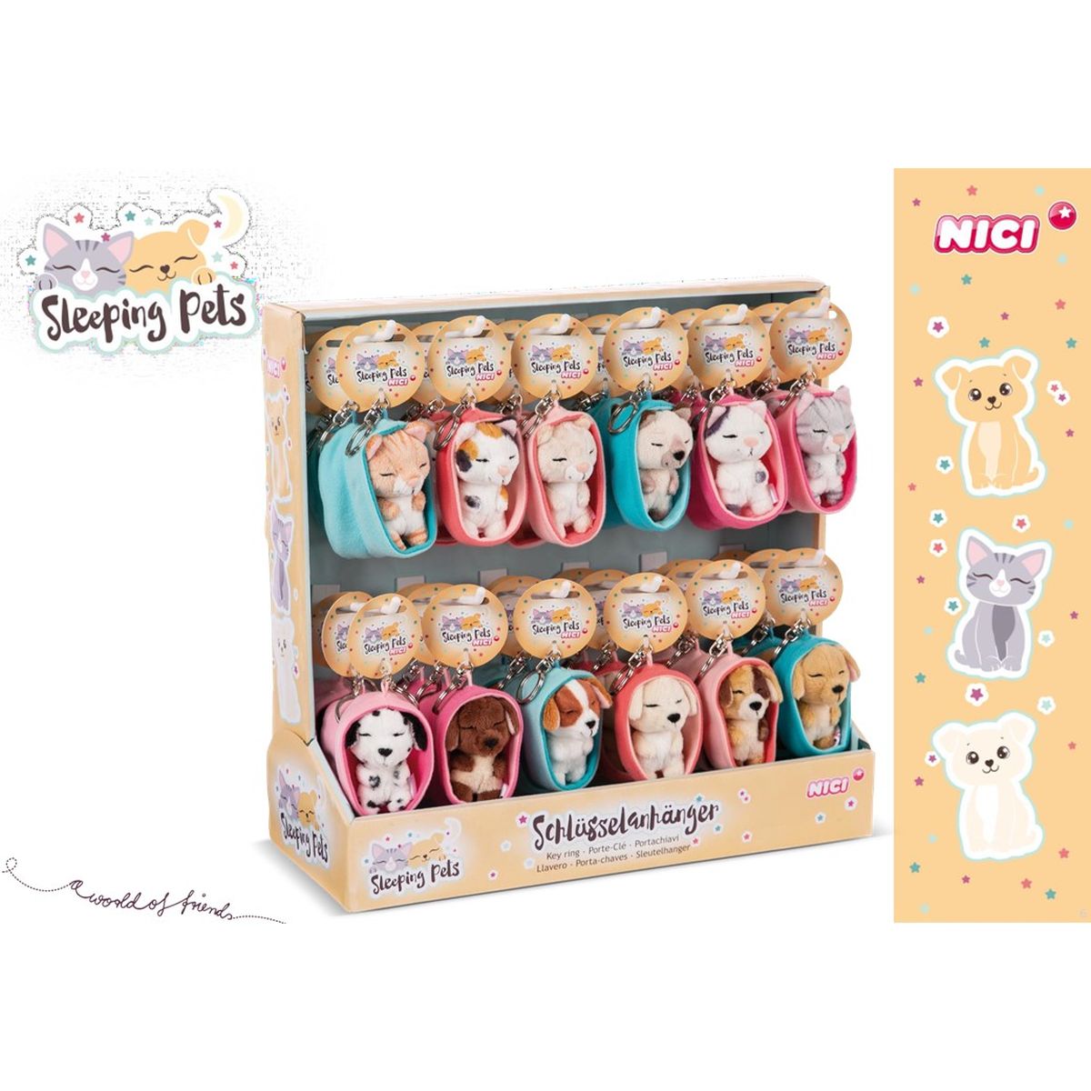 PAKET NYCKELRINGAR SLEEPING PETS 12X3 NICI PAKET NYCKELRINGAR SLEEPING PETS 12X3 NICI