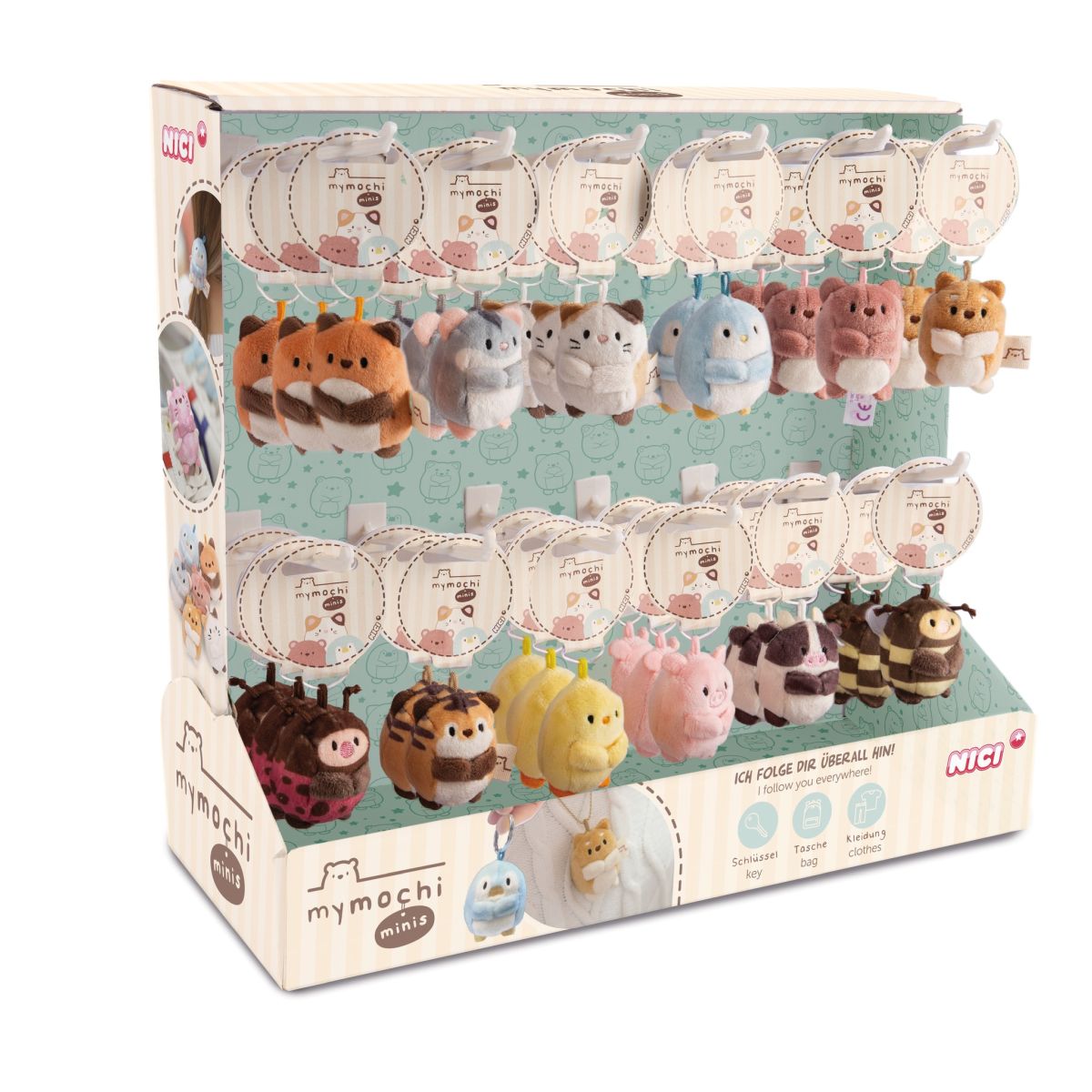 PAKET MYMOCHI 5CM LOOPIES I DISPLAY NICI