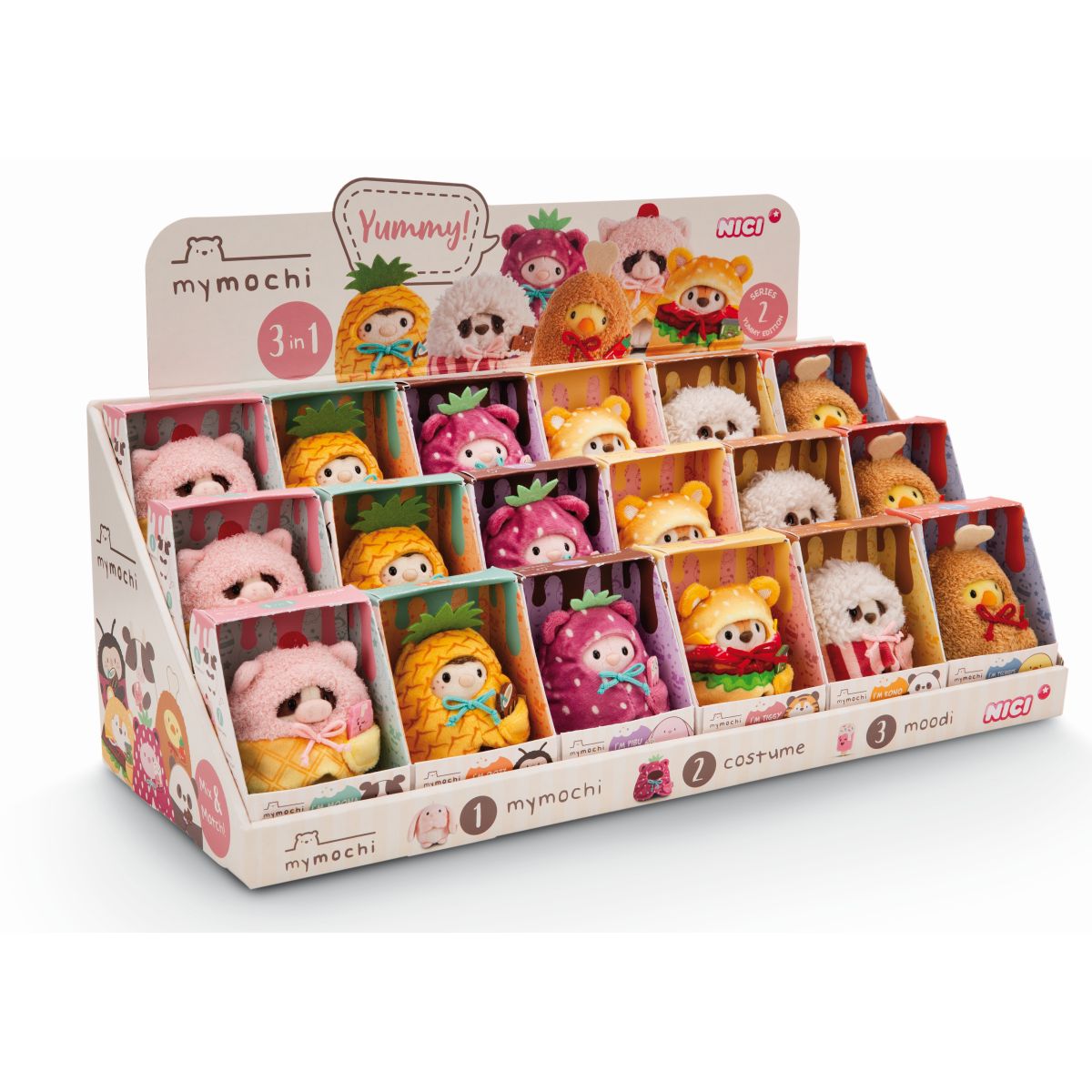 PAKET MYMOCHI 8CM I DISPLAY YUMMY EDITION NICI