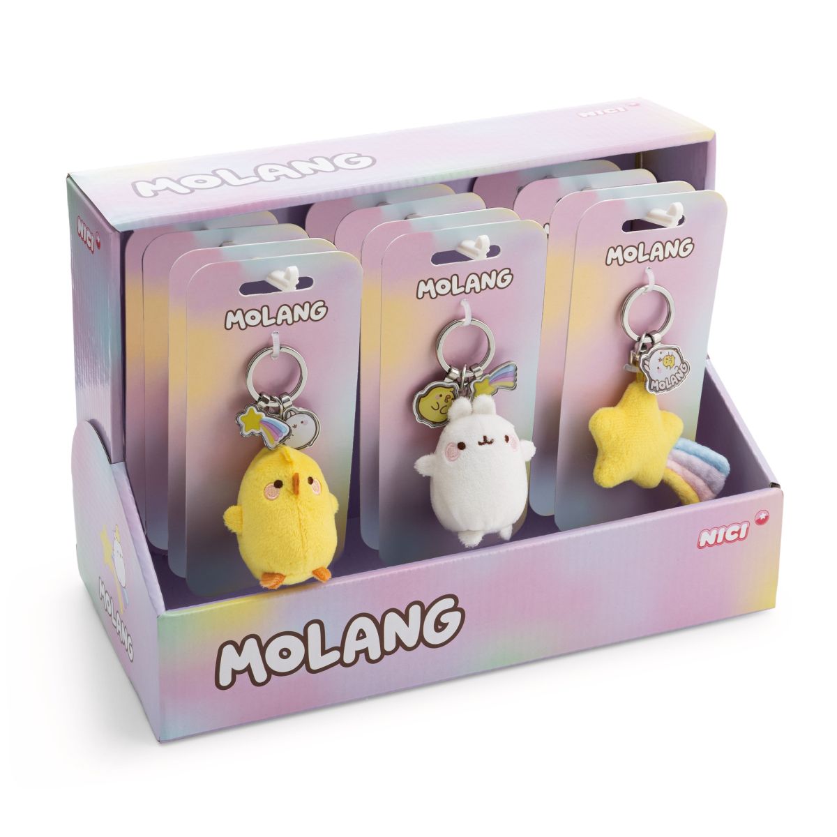 PAKET MOLANG SHOOTING STAR NYCKELRING I DISPLAY